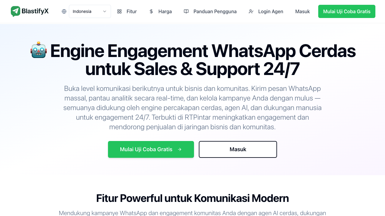 BlastifyX WhatsApp engagement platform